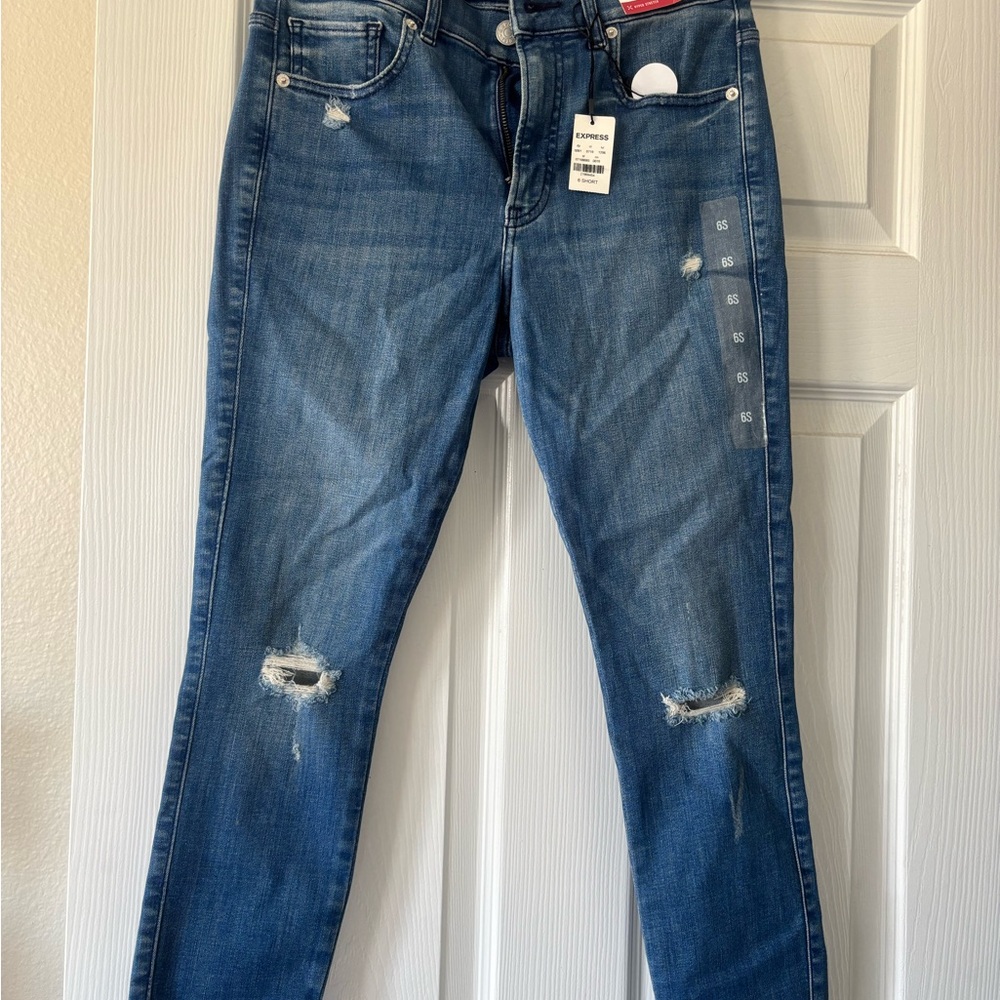 Express Blue Distressed Women's Jegging